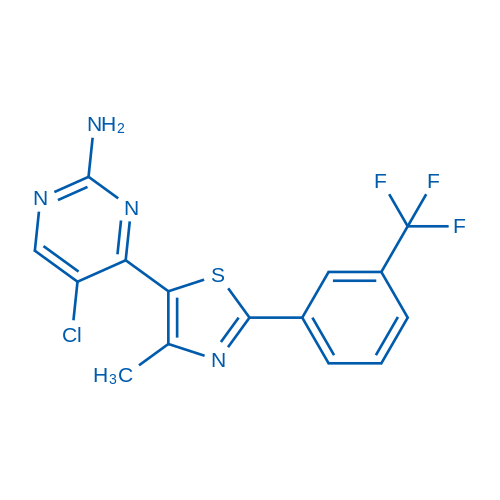 5-Chloro-4-{4-methyl-2-[3-(trifluoromethyl)phenyl]-1,3-thiazol-5-yl}pyrimidin-2-amine 1g