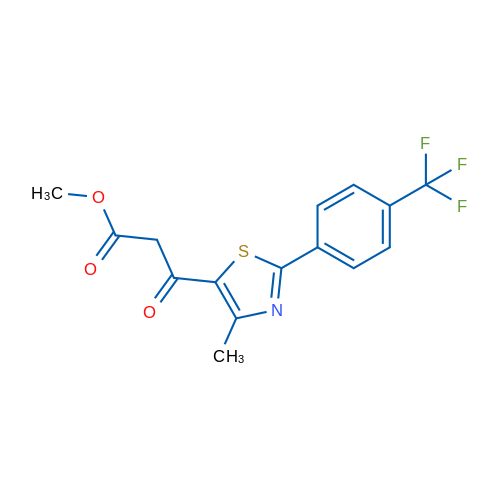 Methyl 3-{4-methyl-2-[4-(trifluoromethyl)phenyl]-1,3-thiazol-5-yl}-3-oxopropanoate 1g