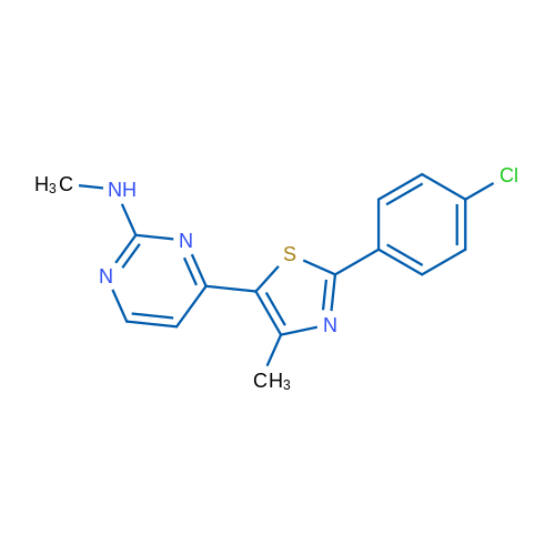 4-[2-(4-Chlorophenyl)-4-methyl-1,3-thiazol-5-yl]-N-methylpyrimidin-2-amine 1g