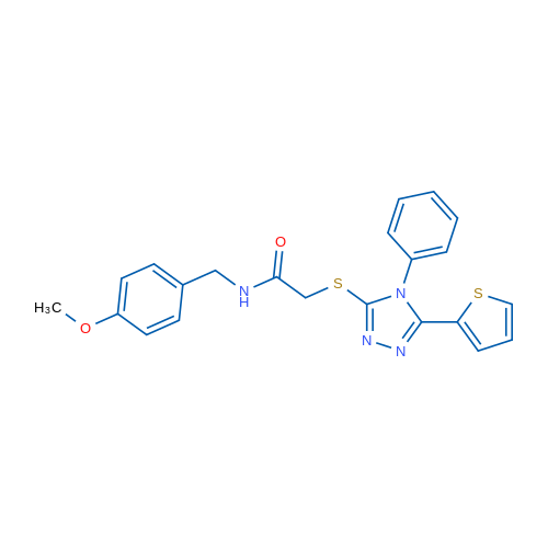 N-[(4-Methoxyphenyl)methyl]-2-{[4-phenyl-5-(thiophen-2-yl)-4H-1,2,4-triazol-3-yl]sulfanyl}acetamide 5mg