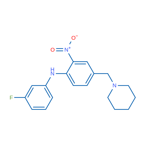 N-(3-Fluorophenyl)-2-nitro-4-(piperidin-1-ylmethyl)aniline 1g