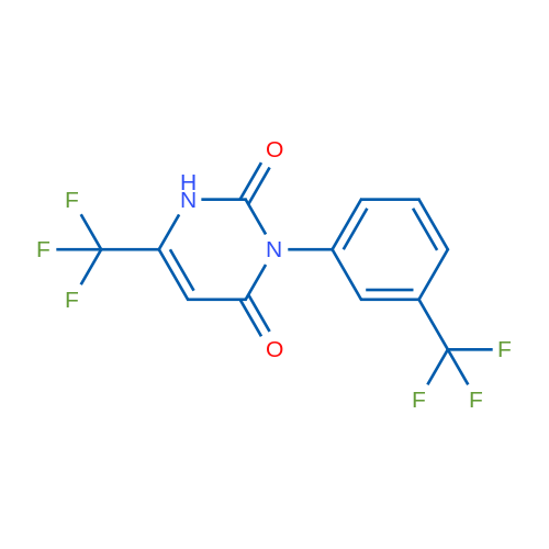 6-(Trifluoromethyl)-3-[3-(trifluoromethyl)phenyl]-1,2,3,4-tetrahydropyrimidine-2,4-dione 1g