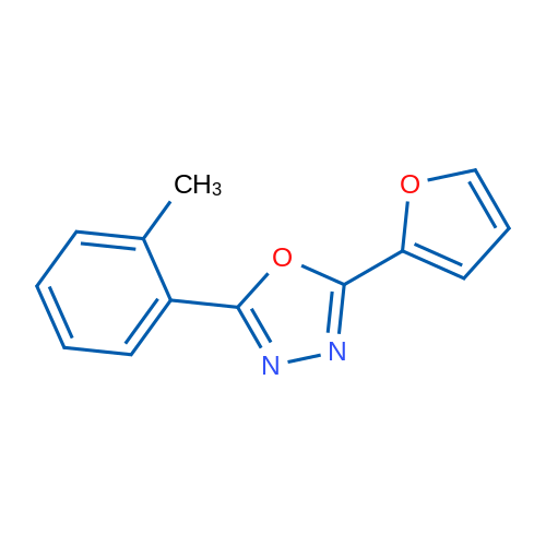 2-(Furan-2-yl)-5-(2-methylphenyl)-1,3,4-oxadiazole 1g