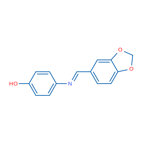 4-[(E)-[(2H-1,3-Benzodioxol-5-yl)methylidene]amino]phenol 50mg