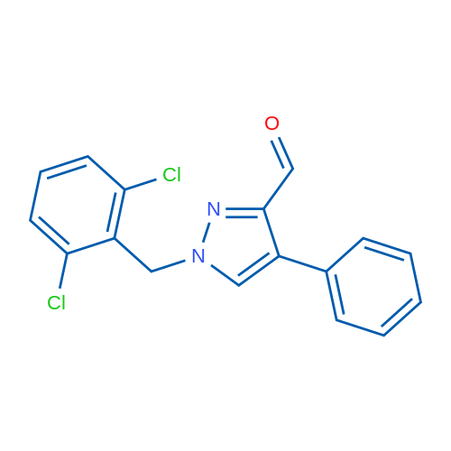 1-(2,6-Dichlorobenzyl)-4-phenyl-1H-pyrazole-3-carbaldehyde 5g
