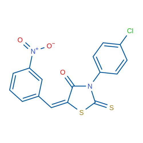 (5E)-3-(4-Chlorophenyl)-5-[(3-nitrophenyl)methylidene]-2-sulfanylidene-1,3-thiazolidin-4-one 1g