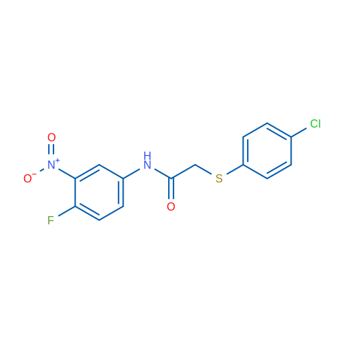 2-[(4-Chlorophenyl)sulfanyl]-N-(4-fluoro-3-nitrophenyl)acetamide 1g