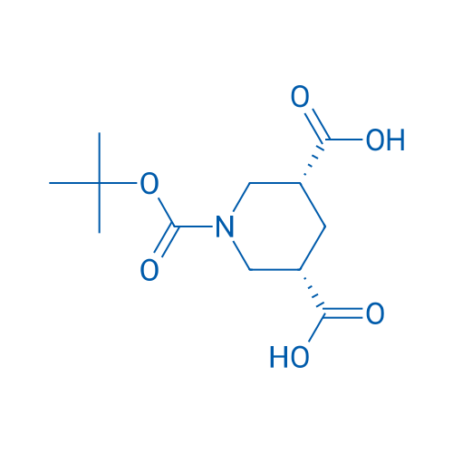 rel-(3R,5S)-1-(tert-Butoxycarbonyl)piperidine-3,5-dicarboxylic acid 250mg