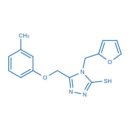 4-(Furan-2-ylmethyl)-5-(3-methylphenoxymethyl)-4H-1,2,4-triazole-3-thiol 100mg