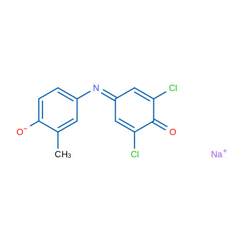 Sodium 4-((3,5-dichloro-4-oxocyclohexa-2,5-dien-1-ylidene)amino)-2-methylphenolate 100mg
