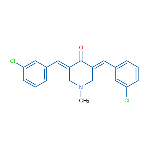 (3E,5E)-3,5-Bis[(3-chlorophenyl)methylidene]-1-methylpiperidin-4-one 1g