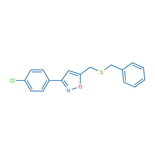 5-[(Benzylsulfanyl)methyl]-3-(4-chlorophenyl)-1,2-oxazole 1g