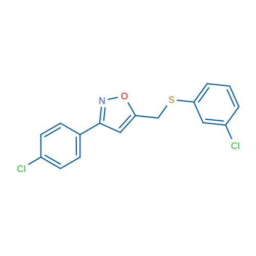 3-(4-Chlorophenyl)-5-{[(3-chlorophenyl)sulfanyl]methyl}-1,2-oxazole 1g