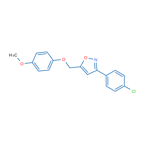 3-(4-Chlorophenyl)-5-[(4-methoxyphenoxy)methyl]-1,2-oxazole 1g