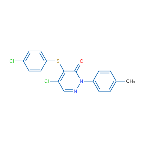 5-Chloro-4-[(4-chlorophenyl)sulfanyl]-2-(4-methylphenyl)-2,3-dihydropyridazin-3-one 1g