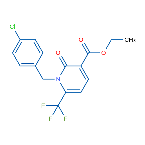 Ethyl 1-[(4-chlorophenyl)methyl]-2-oxo-6-(trifluoromethyl)-1,2-dihydropyridine-3-carboxylate 1g