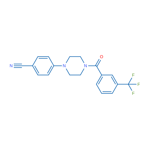 4-{4-[3-(trifluoromethyl)benzoyl]piperazin-1-yl}benzonitrile 1g