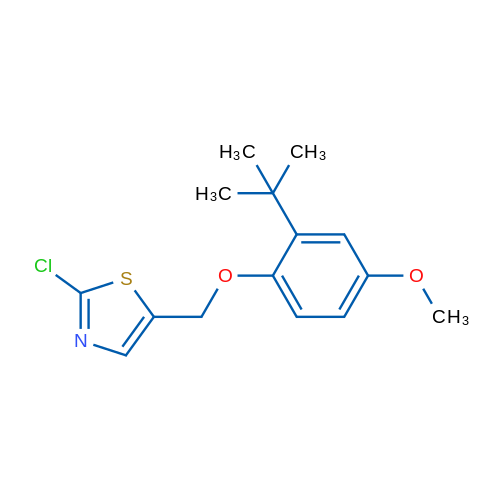 5-[(2-tert-Butyl-4-methoxyphenoxy)methyl]-2-chloro-1,3-thiazole 1g