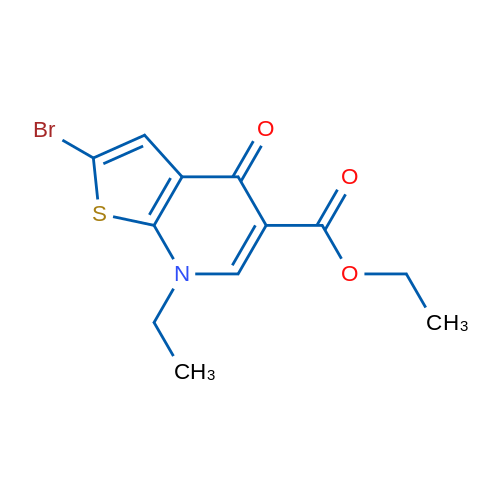 Ethyl 2-bromo-7-ethyl-4-oxo-4,7-dihydrothieno[2,3-b]pyridine-5-carboxylate 1g