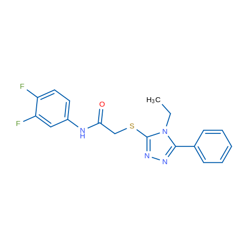 N-(3,4-Difluorophenyl)-2-[(4-ethyl-5-phenyl-4H-1,2,4-triazol-3-yl)sulfanyl]acetamide 1g