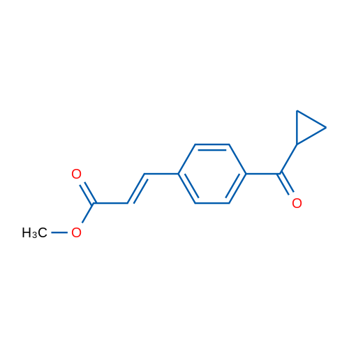 Methyl (2E)-3-(4-cyclopropanecarbonylphenyl)prop-2-enoate 1g
