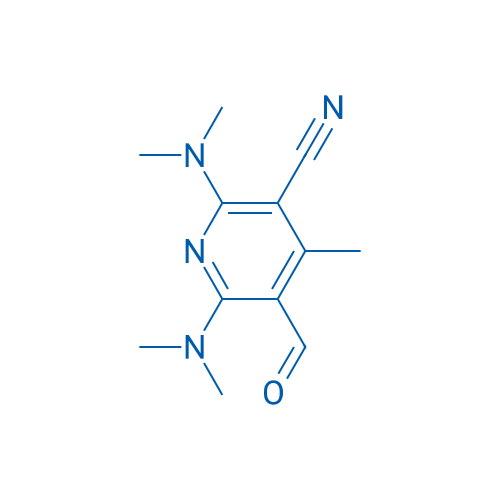 2,6-Bis(dimethylamino)-5-formyl-4-methylnicotinonitrile 250mg