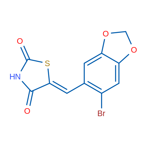 (5Z)-5-[(6-Bromo-2H-1,3-benzodioxol-5-yl)methylidene]-1,3-thiazolidine-2,4-dione 1g