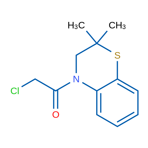 2-Chloro-1-(2,2-dimethyl-2h-benzo[b][1,4]thiazin-4(3H)-yl)ethanone 1g