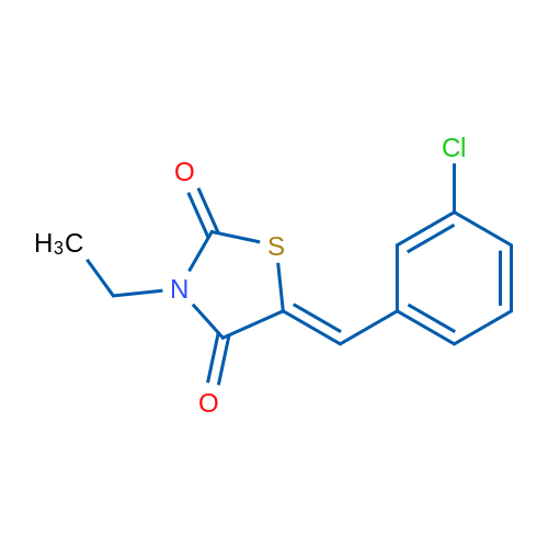 (5Z)-5-[(3-Chlorophenyl)methylidene]-3-ethyl-1,3-thiazolidine-2,4-dione 1g