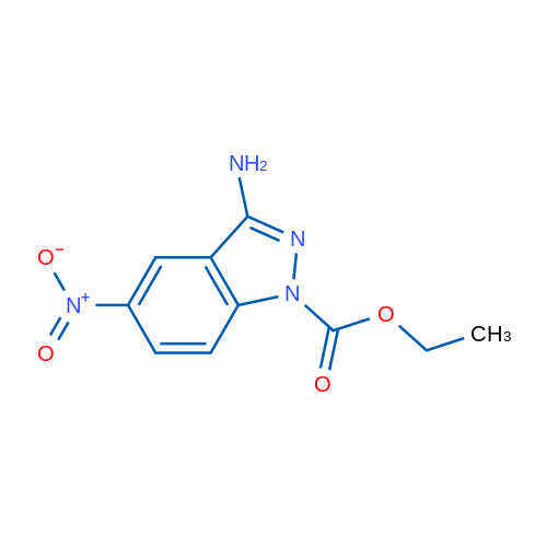 Ethyl 3-amino-5-nitro-1H-indazole-1-carboxylate 1g