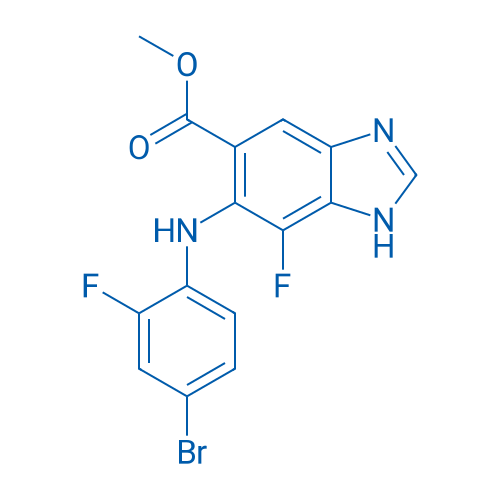 Methyl 6-((4-bromo-2-fluorophenyl)amino)-7-fluoro-1H-benzo[d]imidazole-5-carboxylate 1g