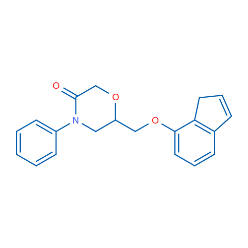 6-(((1H-Inden-7-yl)oxy)methyl)-4-phenylmorpholin-3-one 1g