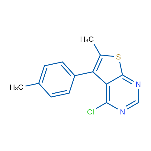 4-chloro-6-methyl-5-(4-methylphenyl)thieno[2,3-d]pyrimidine 250mg