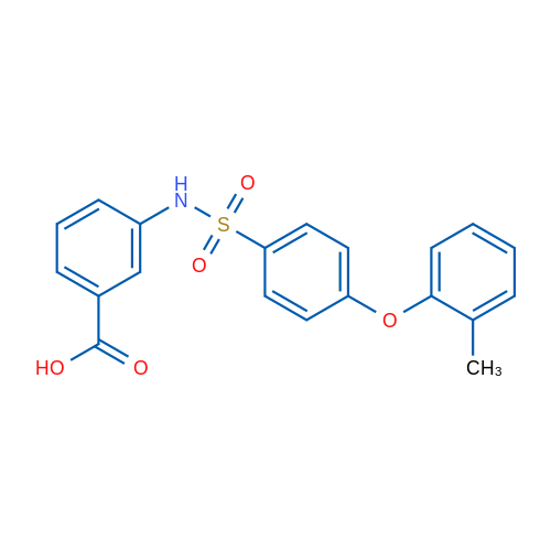 3-(4-(o-Tolyloxy)phenylsulfonamido)benzoic acid 1g