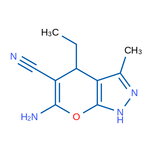 6-Amino-4-ethyl-3-methyl-1,4-dihydropyrano[2,3-c]pyrazole-5-carbonitrile 1g