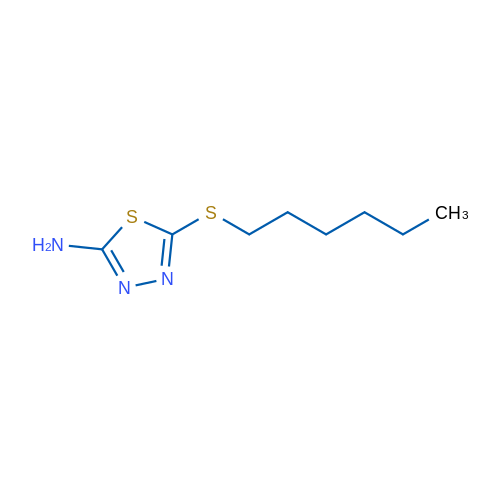 5-(Hexylthio)-1,3,4-thiadiazol-2-amine 1g