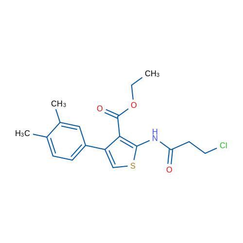 ethyl 2-(3-chloropropanamido)-4-(3,4-dimethylphenyl)thiophene-3-carboxylate 5g