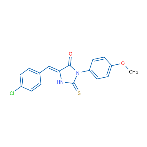 (5Z)-5-[(4-Chlorophenyl)methylidene]-3-(4-methoxyphenyl)-2-sulfanylideneimidazolidin-4-one 1g