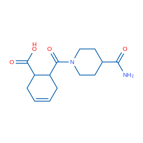 6-(4-Carbamoylpiperidine-1-carbonyl)cyclohex-3-enecarboxylic acid 1g