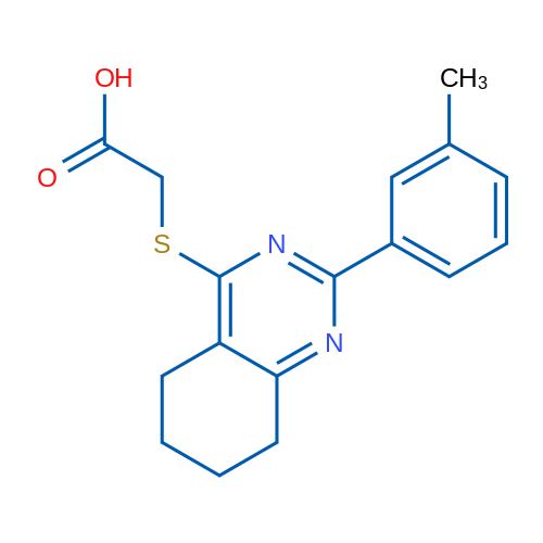 2-((2-(m-Tolyl)-5,6,7,8-tetrahydroquinazolin-4-yl)thio)acetic acid 1g