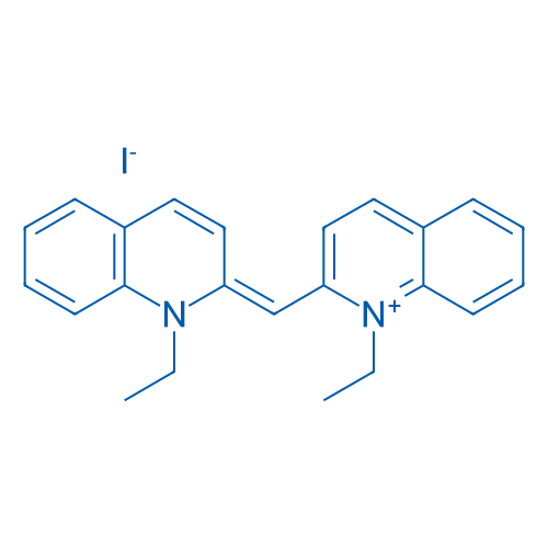 (E)-1-Ethyl-2-((1-ethylquinolin-2(1H)-ylidene)methyl)quinolin-1-ium iodide 100mg