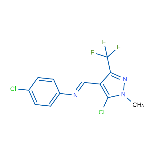 (1E)-1-[5-Chloro-1-methyl-3-(trifluoromethyl)-1H-pyrazol-4-yl]-N-(4-chlorophenyl)methanimine 1g