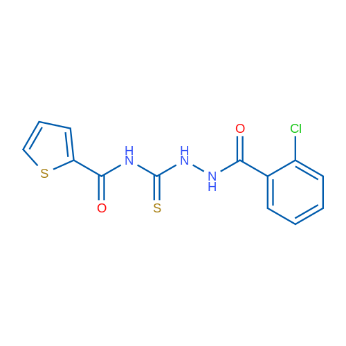 2-Chloro-N-({[(thiophen-2-yl)formamido]methanethioyl}amino)benzamide 1g