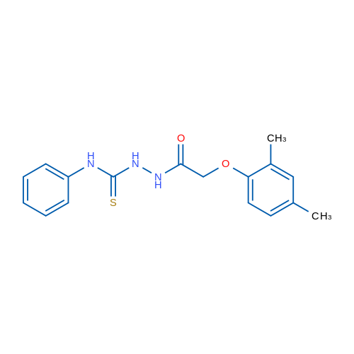 2-(2,4-Dimethylphenoxy)-N-[(phenylcarbamothioyl)amino]acetamide 1g