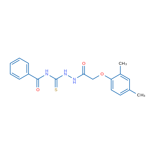 2-(2,4-Dimethylphenoxy)-N-{[(phenylformamido)methanethioyl]amino}acetamide 1g
