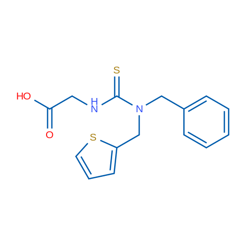2-(3-Benzyl-3-(thiophen-2-ylmethyl)thioureido)acetic acid 5g