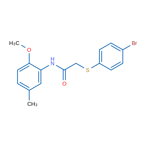 2-[(4-Bromophenyl)sulfanyl]-N-(2-methoxy-5-methylphenyl)acetamide 1g