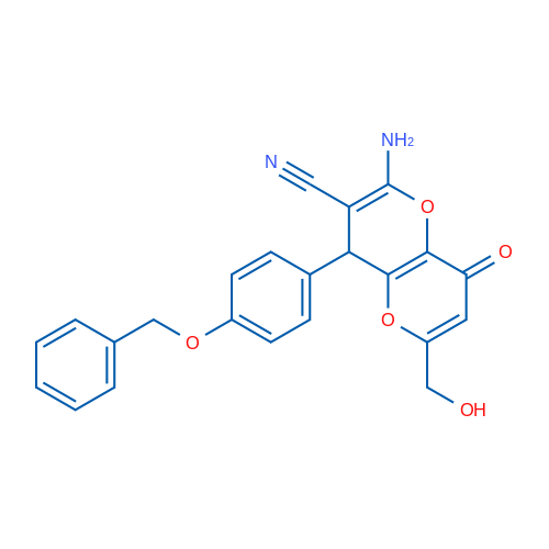 2-Amino-4-[4-(benzyloxy)phenyl]-6-(hydroxymethyl)-8-oxo-4H,8H-pyrano[3,2-b]pyran-3-carbonitrile 1g