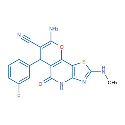 12-Amino-10-(3-fluorophenyl)-4-(methylamino)-8-oxo-13-oxa-3-thia-5,7-diazatricyclo[7.4.0.0^{2,6}]trideca-1(9),2(6),4,11-tetraene-11-carbonitrile 1g