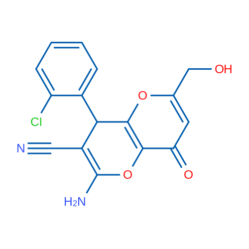 2-Amino-4-(2-chlorophenyl)-6-(hydroxymethyl)-8-oxo-4H,8H-pyrano[3,2-b]pyran-3-carbonitrile 1g